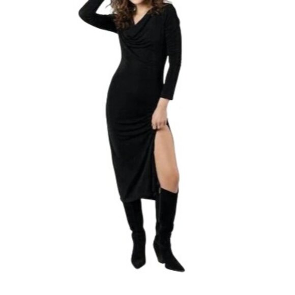 NWT Band Of The Free Large Long Black Maxi Cocktail Dress - Picture 4 of 16